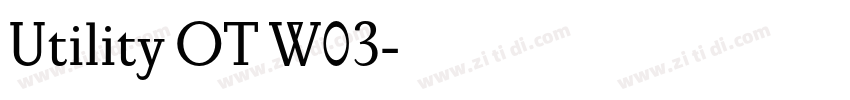 Utility OT W03字体转换